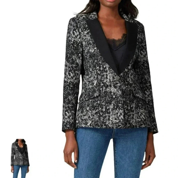 Badgley Mischka Charlie 3X women’s black & gray artsy blazer‎ - Picture 10 of 10